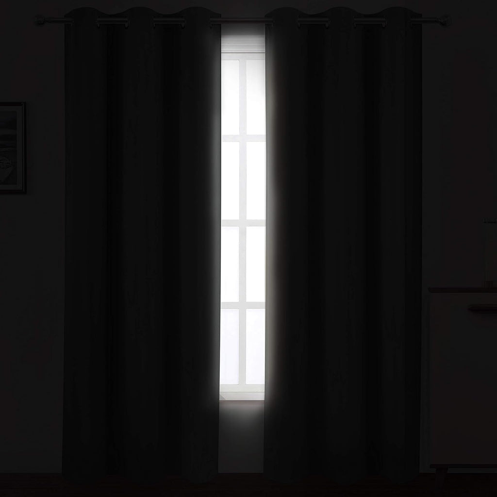 Lemomo Grey Thermal Blackout Curtains/38 x 84 Inch/Set of 2 Panels Room Darkening Curtains for Bedroom 84 Inch Grey