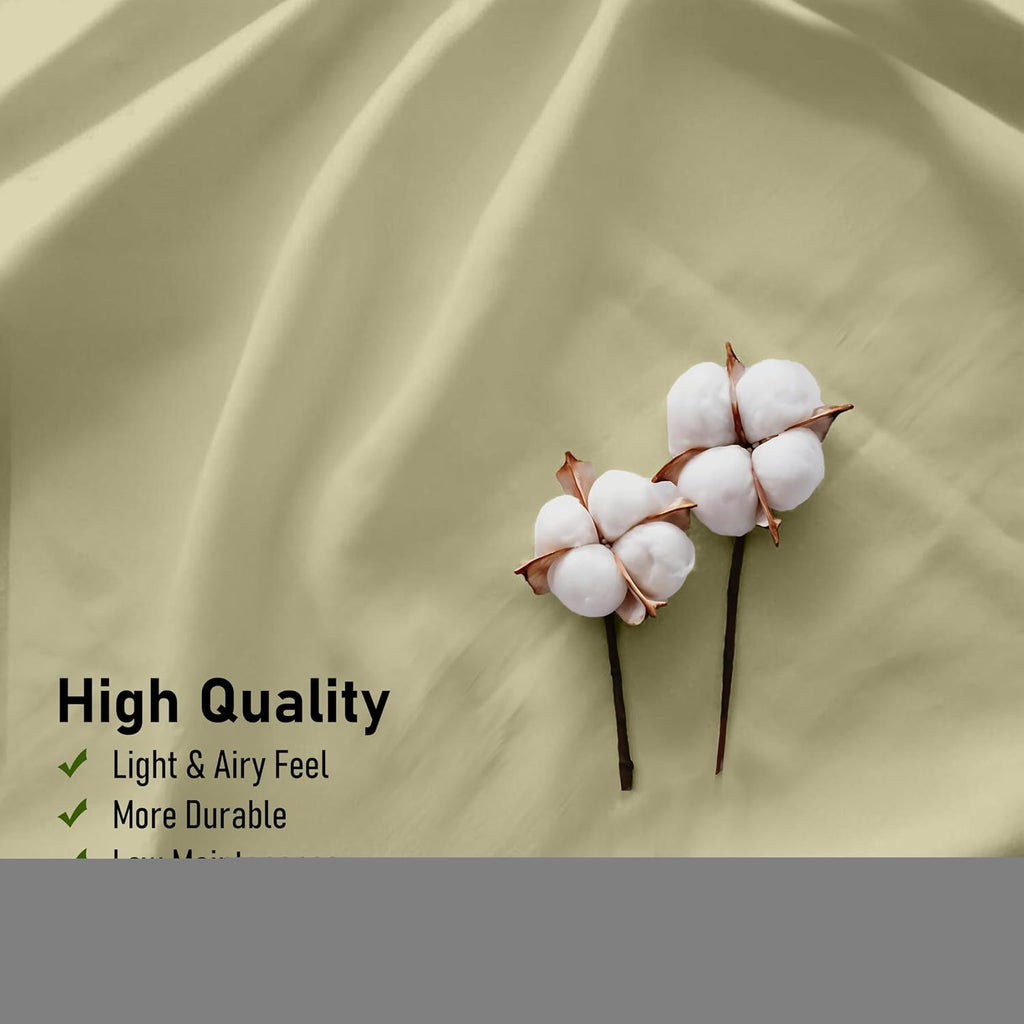 Ruvanti 100% Cotton Percale Sheets Twin Size – Crisp Cooling Bed Sheets for Hot Sleepers, Deep Pocket 16”, Soft Breathable & Durable Hotel-…