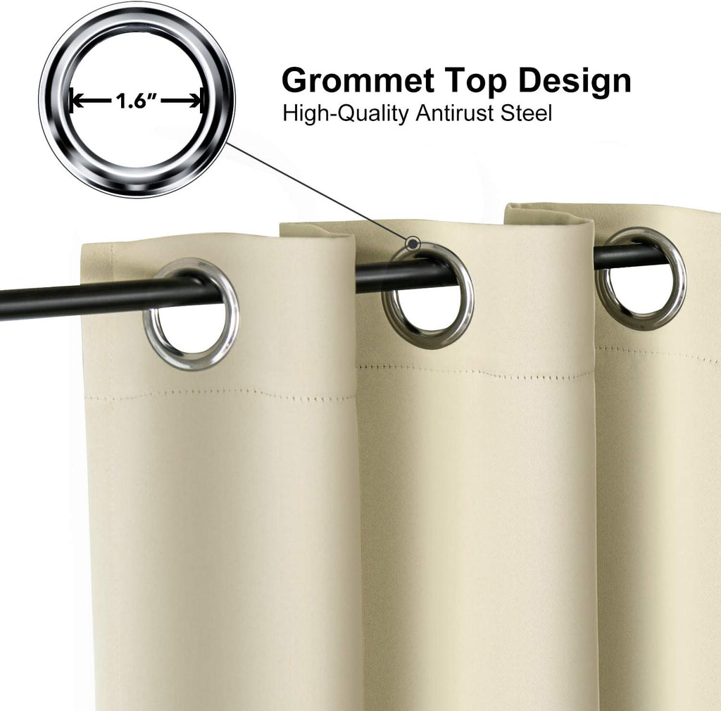 ChrisDowa Room Divider Curtain 96 Inches Long, Wide Blackout Sliding Door Curtain for Bedroom, Room Darkening Privacy Window Curtain for Pa…