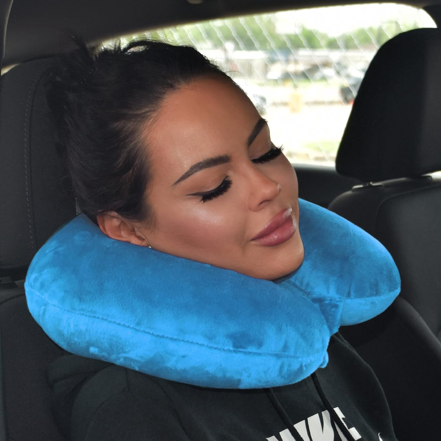 WorldsBest Wolf Essentials Adult Cozy Soft Microfiber Neck Pillow for Travel – Compact, Machine Washable - Perfect for Airplane, Car, or Ho…