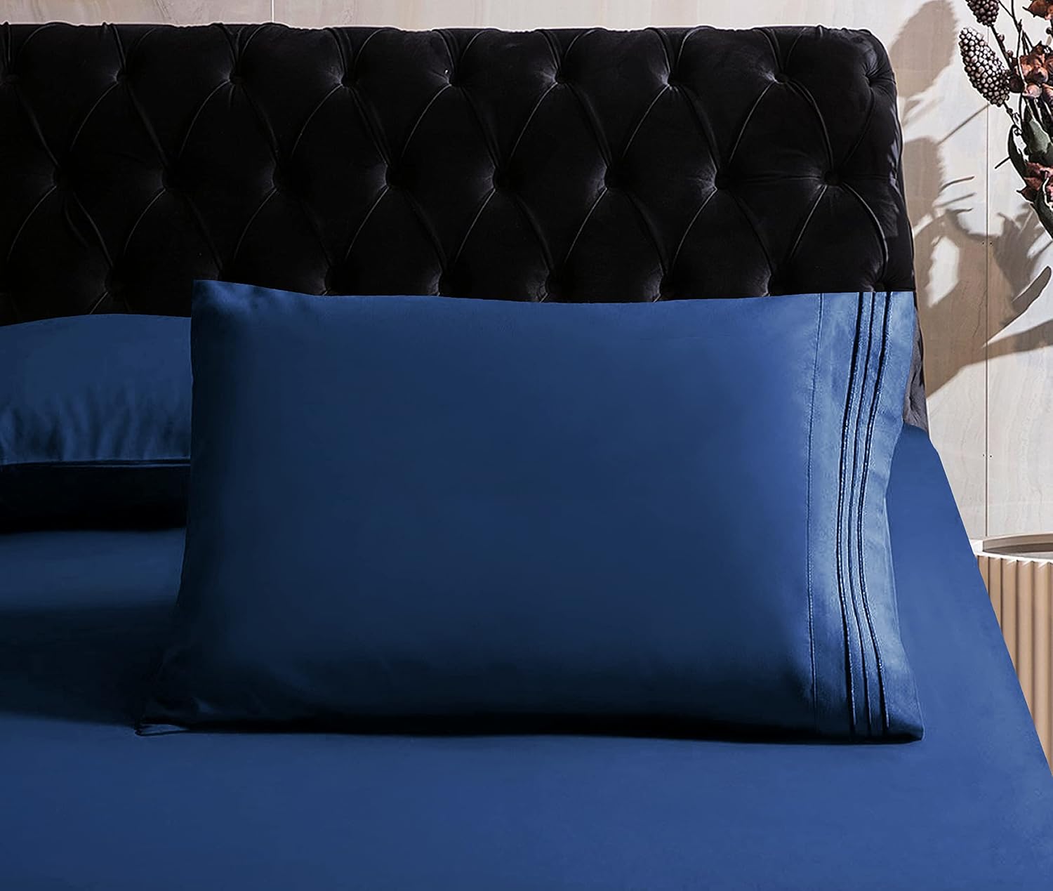 MocassiLuxuryBedding Mocassi Queen Sheet Set - Luxury Hotel 1800 Premier Bedding Sheets & Pillowcases - Ultra Soft Breathable & Cooling Bed…