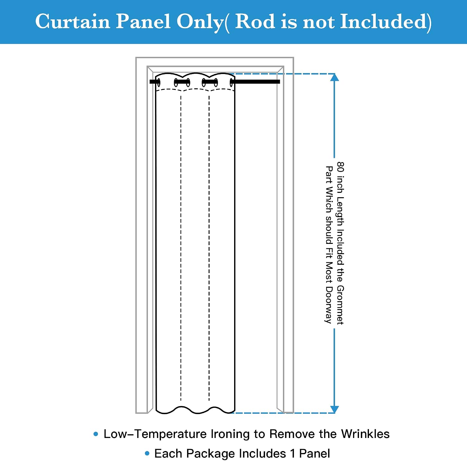 Rybhome RYB HOME Temporary Doorway Curtains Blackout Privacy Room Divider Curtains Portable Drapes for Closet Wall Panel for Bedroom Living…