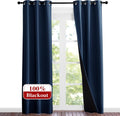 Nicetown Complete 100% Blackout Curtain Set, Thermal Insulated & Energy Efficiency Window Draperies for Guest Room, Full Shading Panels for…