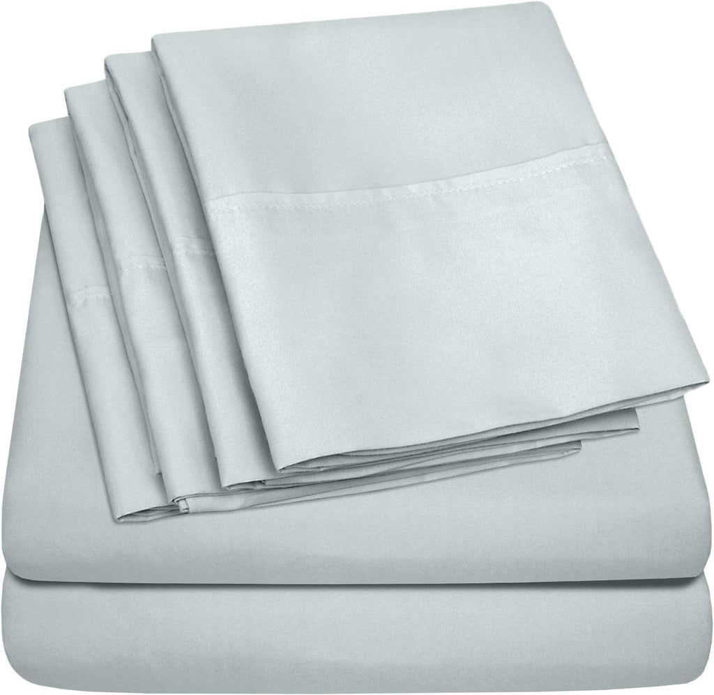 Queen Sheets Blue Porclain - 6 Piece 1500 Supreme Collection Fine Brushed Microfiber Deep Pocket Queen Sheet Set Bedding - 2 Extra Pillow…