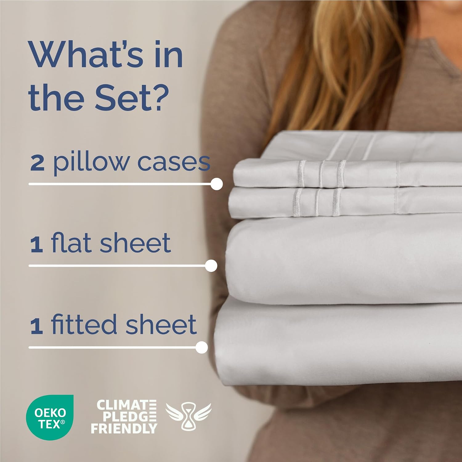 Full Size 4 Piece Sheet Set - Comfy Breathable & Cooling Sheets - Hotel Luxury Bed Sheets for Women & Men - Deep Pockets, Easy-Fit, Soft…