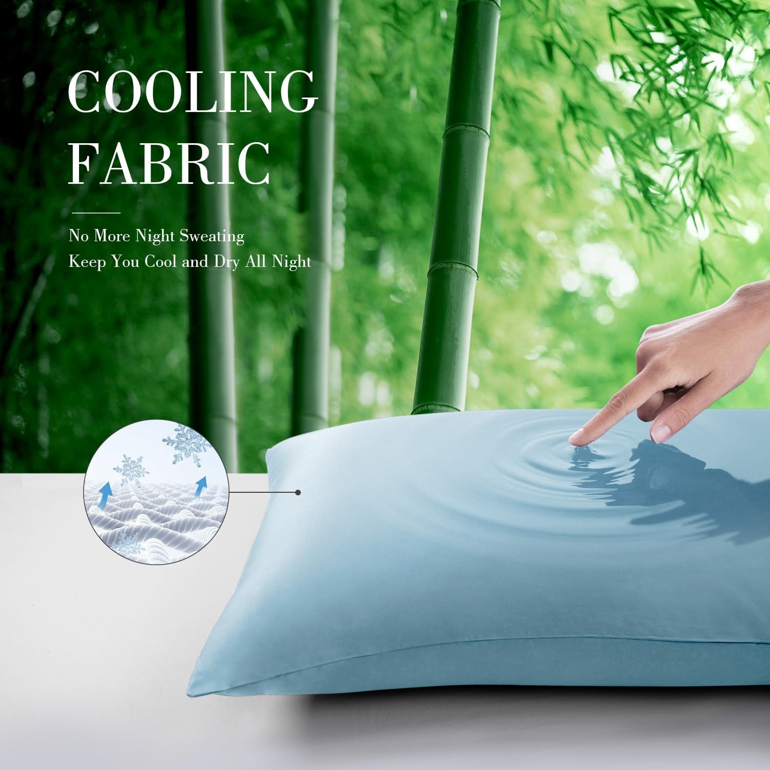 WishSmile Body Pillow Cases Light Blue 20x54