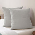 Phf Ultra Soft Waffle Weave Euro Shams Pillow Covers, No Filling, 2 Pack 26" x 26" Bed Cushion Covers, Breathable & Skin-Friendly Bed Pillo…