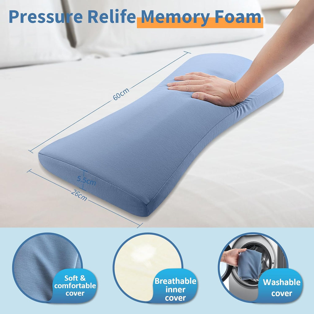 VamorryDirect vamorry Lumbar Pillow for Sleeping, Lumbar Support Pillow for Bed for Back, Memory Foam Lower Back Pillow for Bed, Back Supp…