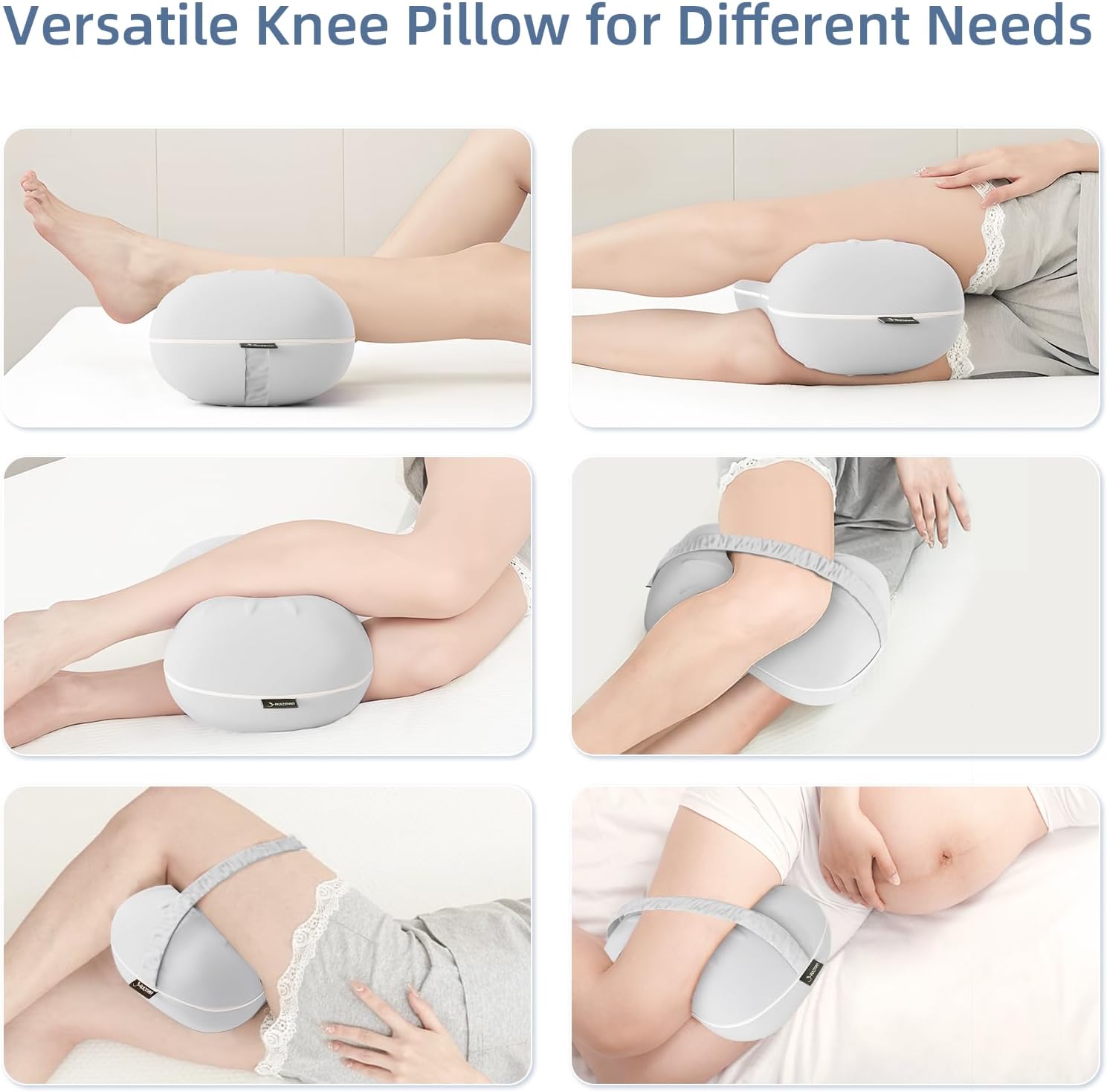 Leg Pillow for Side Sleeping - Between Knee Pillow for Side Sleepers - Ergonomic Memory Foam Knee Pillow for Knee Pain, Hip Alignment…