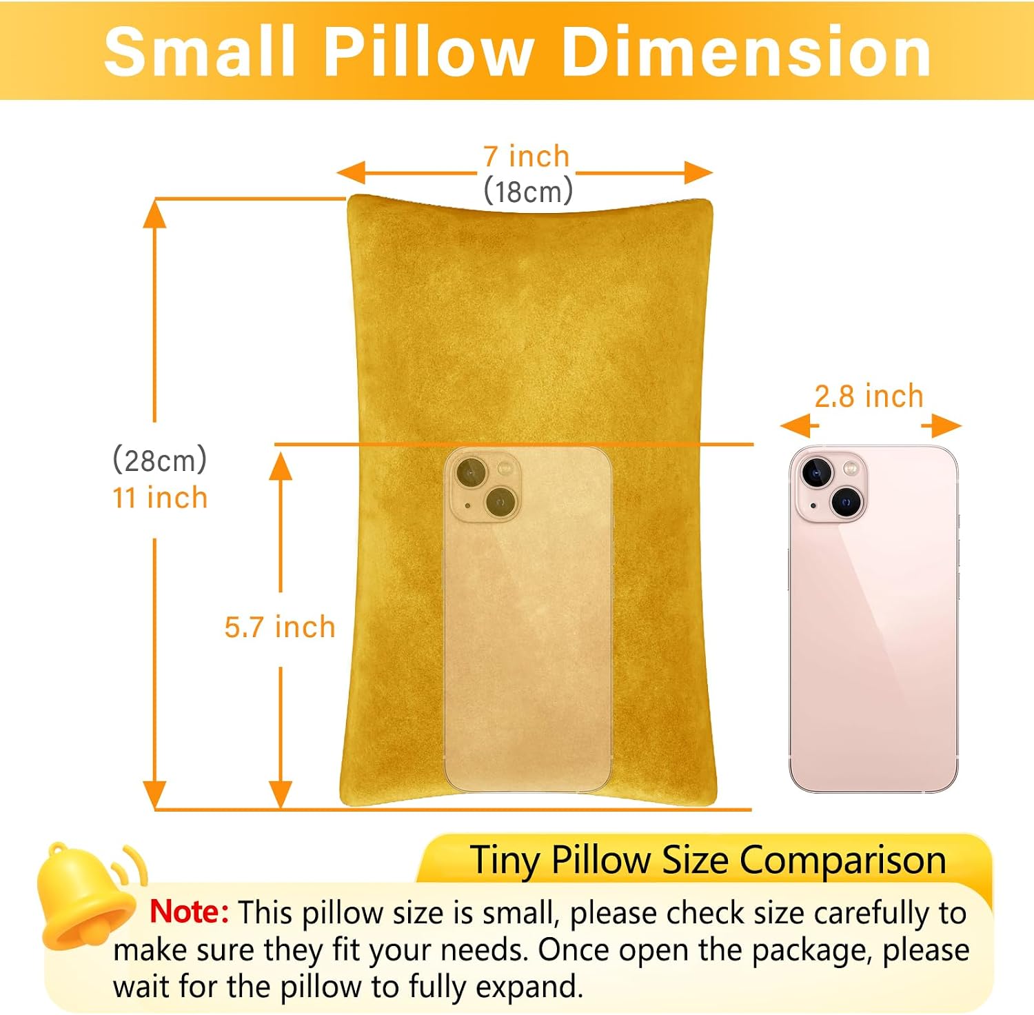 1 MIDDLE ONE 2 Pack Small Pillow, Memory Foam Mini Pillow 11 X 7 Inches for Travel, Sleeping, Nap and Neck, Knee, Lumbar Support, Tiny…