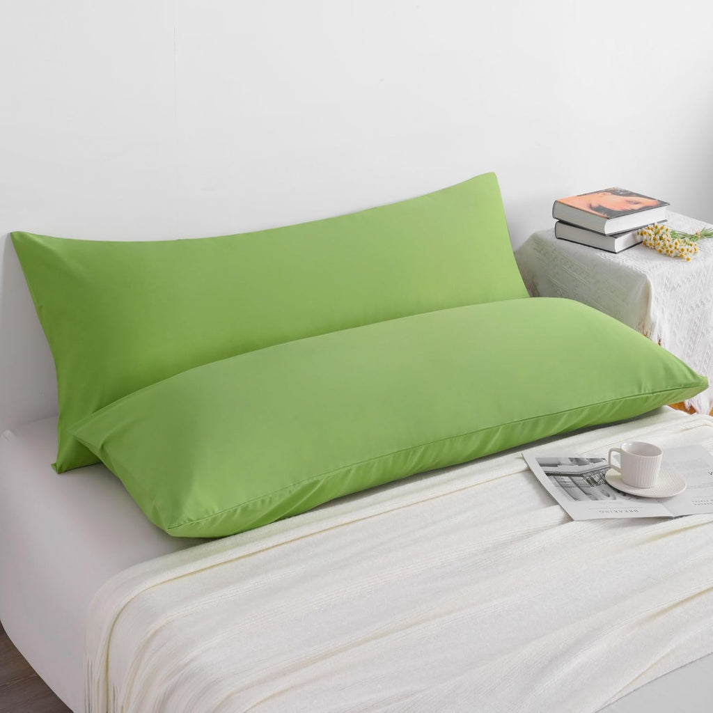 Ntbay Body Pillow Cases Set of 2, 2 Pack Brushed Microfiber 20x54 Pillow Cases, Soft, Wrinkle, Fade, Stain Resistant Sage Green Pillow Case…