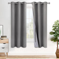 Xwzo 100% Blackout Curtains with Tiebacks- 2 Thick Layers Completely Shaded Window Treatment Thermal Insulated Lined Drapes with Grommets f…
