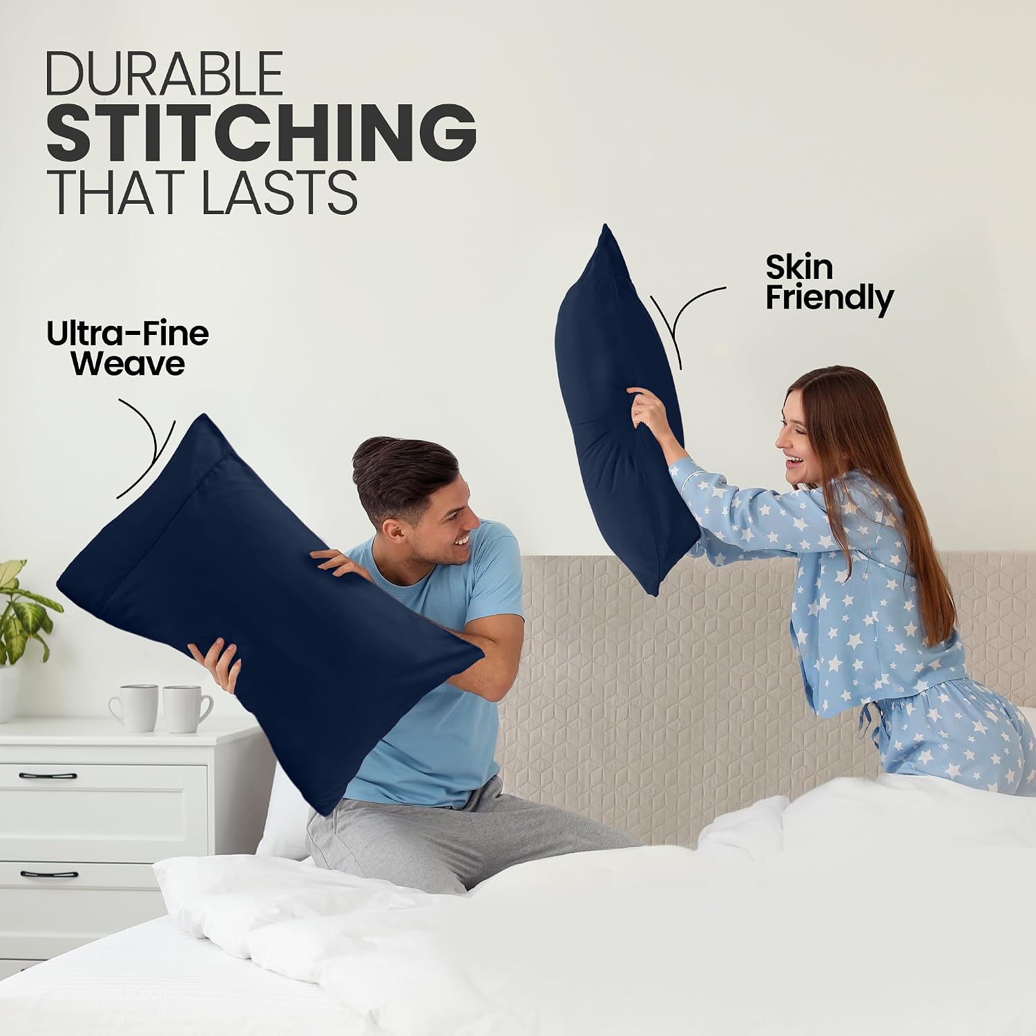 Utopiabedding Utopia Bedding Queen Pillow Cases - 2 Pack - Envelope Closure - Soft Brushed Microfiber Fabric - Shrinkage and Fade Resistant…