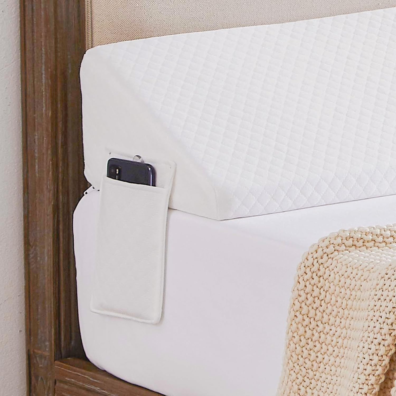 Homemate Twin Size(39"x6.5"x5") Bed Wedge Pillow for Headboard - Upgraded Bed Gap Filler Twin Between Mattress and Headboard - Wedge…