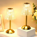 Liliful 2 Pcs Cordless Table Lamp Rechargeable Touch LED Small Gold Portable Battery Operated USB-c Desk Lamp 3 Color Dimmable for…
