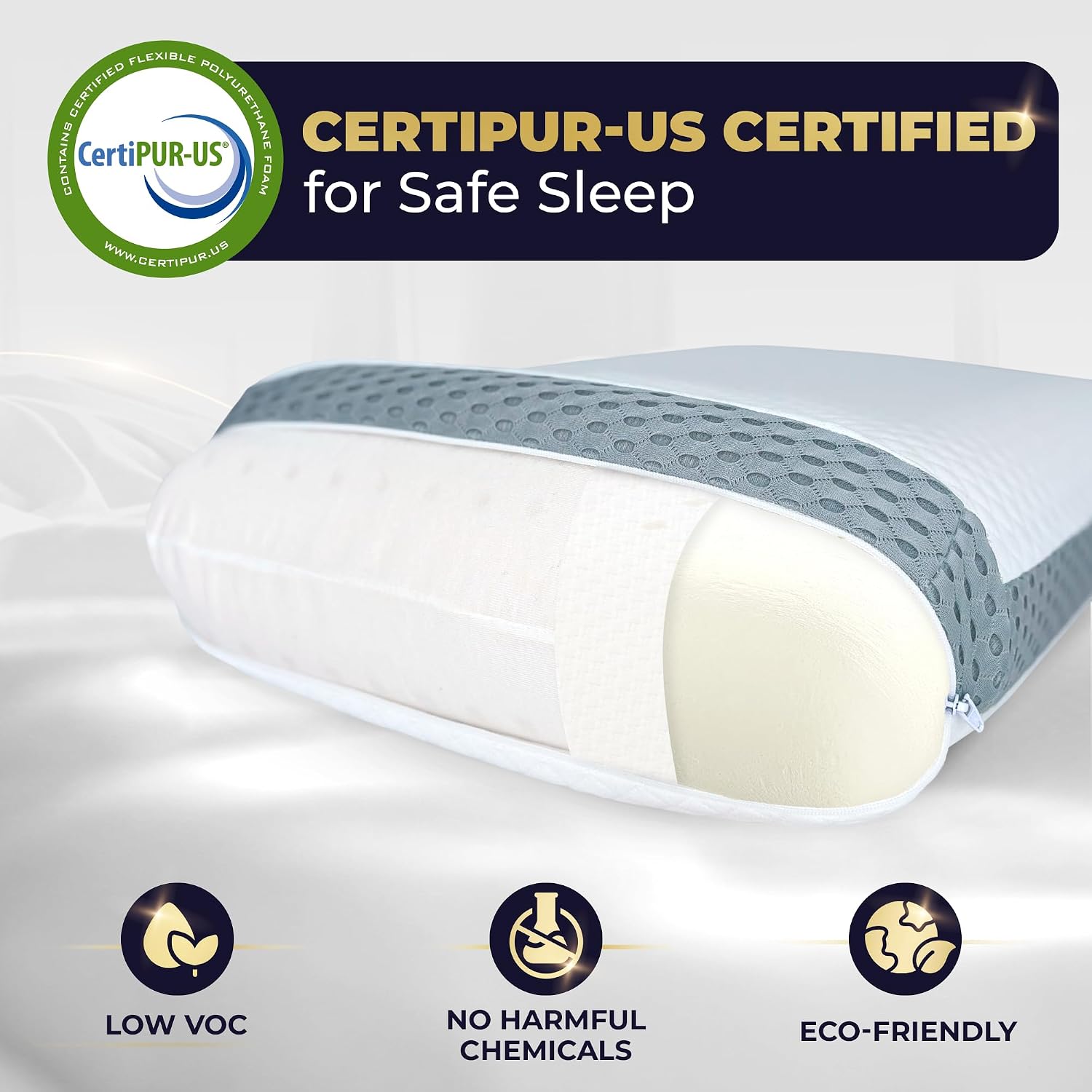 Royaltherapy Royal relaxation Memory Foam Pillow, King Neck, for Neck and Shoulder Pain, Neck, Side Sleeper, Cervical Pillow bamboo White