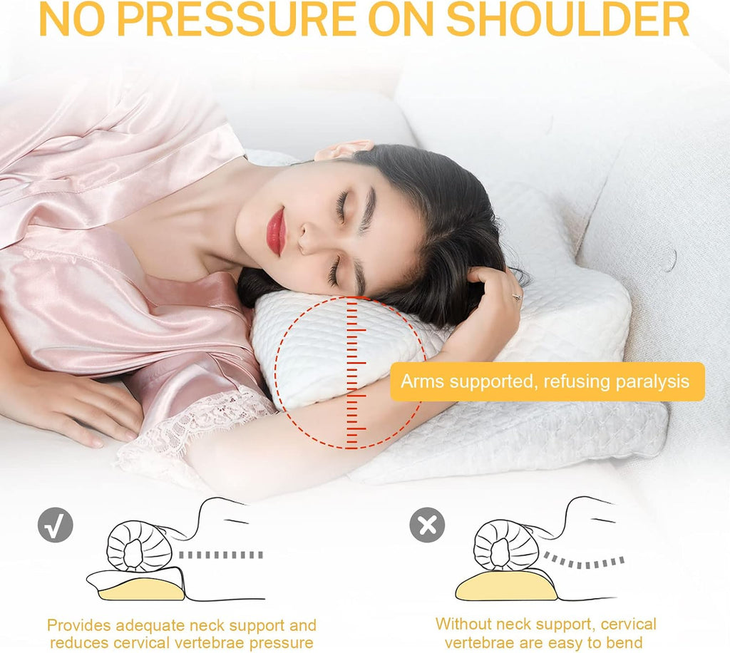 Misiki Cervical Neck Pillow for, Butterfly Contour Memory Foam Pillow for Side Back Sleepers, Ergonomic Bed Pillow with Washable Cover for…