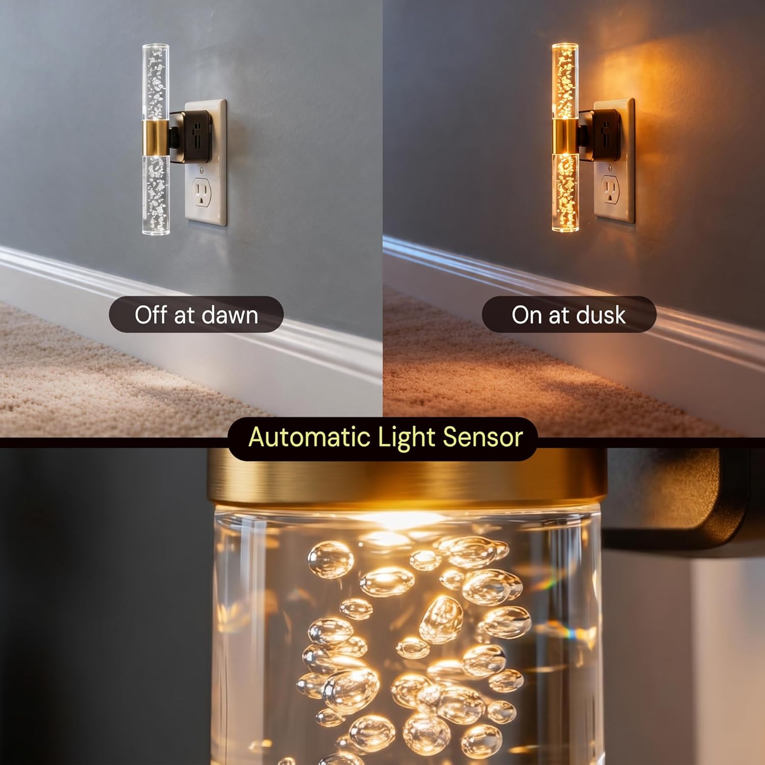 L LOHAS LED Night Light Rotating,[2 Pack] Night Lights Plug into Wall, Auto Light Sensor Nightlight Dimmable 100LM, 3000K Soft Light, LED…