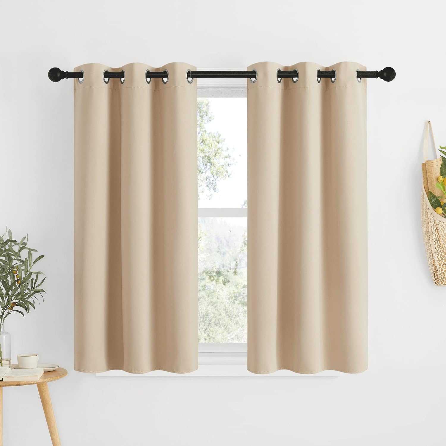 NICETOWN Bedroom Blackout Curtains and Drapes - Window Treatment Thermal Insulated Solid Grommet Blackout Draperies for Kitchen/Cafe…