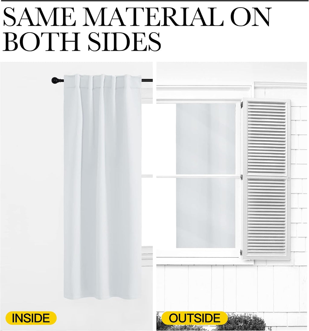 NICETOWN Insulated Room Darkening Curtain Panels - (Cloud Grey Color) W34 x L63, Two Pieces, Modern Design Thermal Privacy Protection…