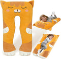 47x23 inch U Shaped Long Plush Body Pillows for Kids, Stuffed Animal Cat Soft Large Pillow for Sleeping, Big Cute Plushies, Washable…