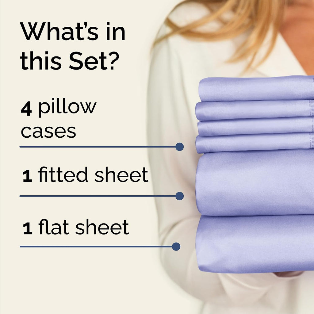 King 6 Piece Sheet Set - Comfy, Breathable & Cooling - Hotel Luxury Bedding for Women, Men, Kids, Teens and Children - 1 Flat & 1 Fitted…