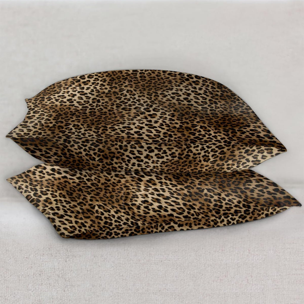 Fashion Leopard Cheetah Satin Silk Pillowcase for Hair and Skin Pillow Cases Queen Size Soft Silk Pillow Case with Envelope Closure Print…