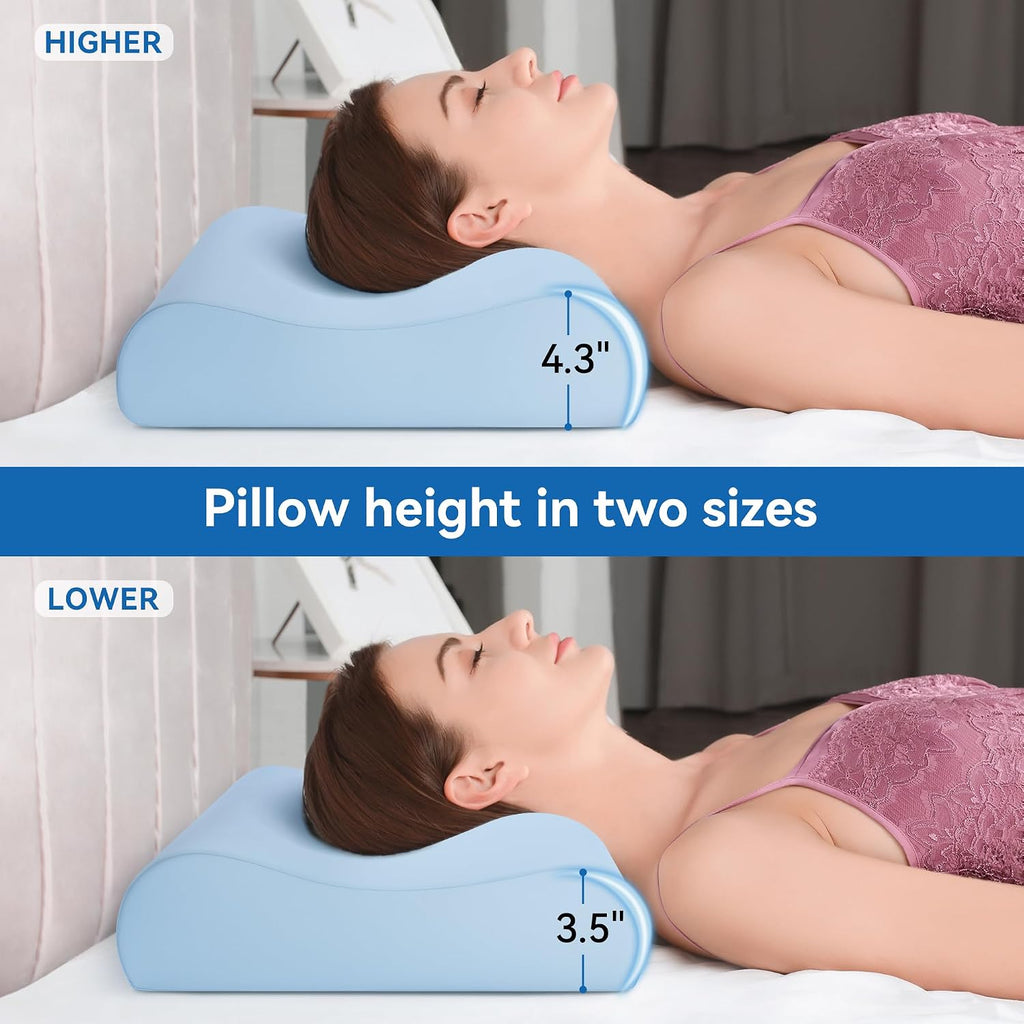 Amaeromax AM AEROMAX Firm Contour Memory Foam Pillow, Cervical Pillow for Neck, Neck Orthopedic Sleeping Pillows for Side, Back and Stomac…