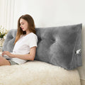 Zelladorra Headboard Pillow for Bed, Triangular Wedge Pillow Headboard Soft Support While Reading and Resting, Bed Bolster Cushion…