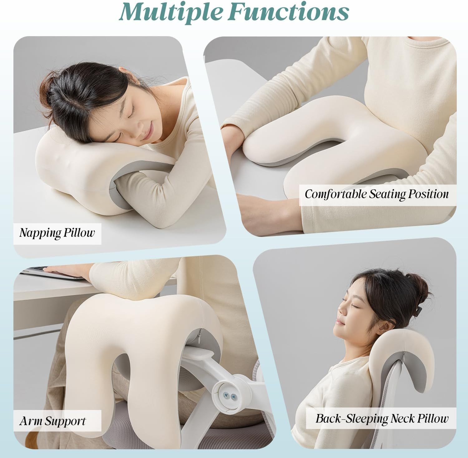 SheRest Office Chair Neck Pillow, Memory Foam Ergonomic Nap Pillow Office Chair Headrest Accessory, Neck Support Pillow Ideal for Office…