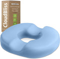 CloudBliss Donut Pillow Seat Cushion Chair Pad for Tailbone and Hemorrhoids, Memory Foam Cushion for Men and Women for Home & Office, Light…