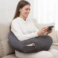 Enitya Extra Large Ergonomic Gaming & Reading Pillow with Arm & Elbow Support, U-Shaped Lap Pillow for Crocheting, Knitting, Nursing, Working, o…