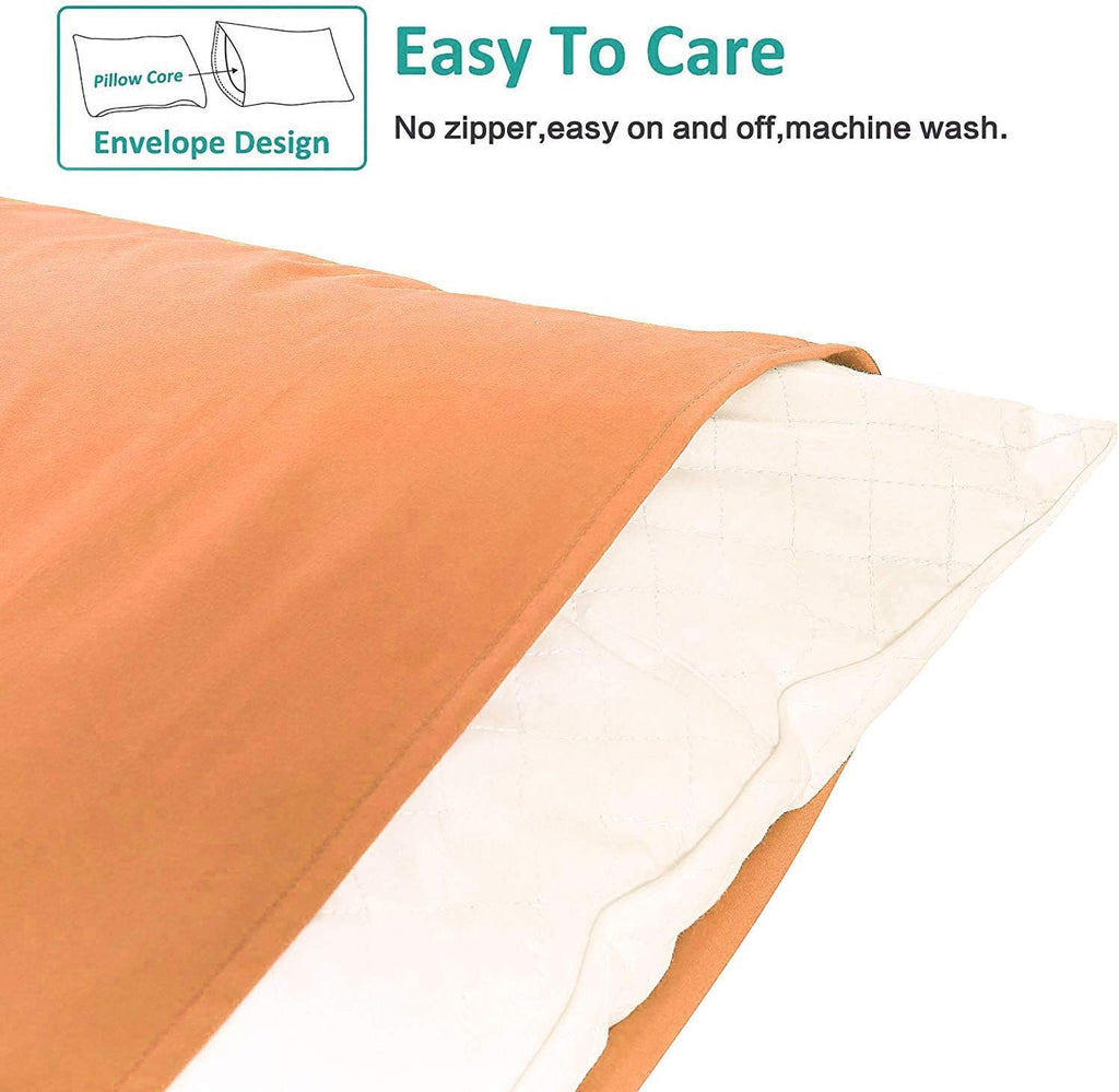Ntbay Standard Pillowcase Set - 2 Pack Brushed Microfiber 20x26 Pillowcases - Soft, Wrinkle-Free, Fade-Resistant, Stain-Resistant, Pale Ora…