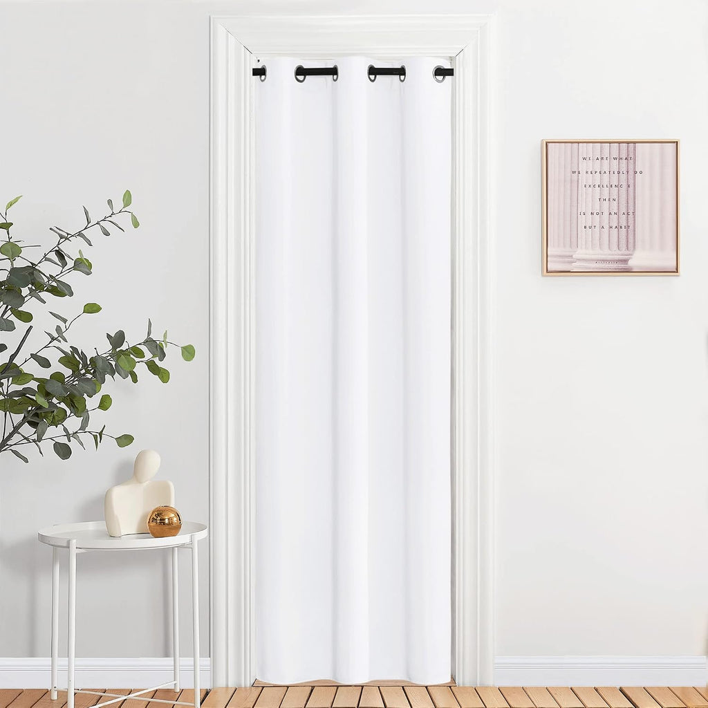 Nicetown White Curtains 84 inch Length 2 Panels Set for Living Room - Thermal Insulated Window Treatment Grommet 50% Room Darkening for Bed…