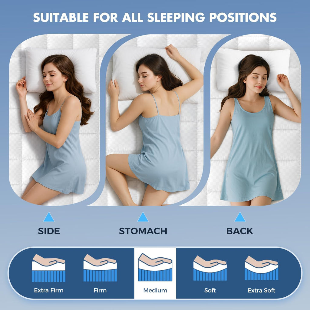 Missleep Twin Size 4 Inch Memory Foam Mattress Topper, 2 Inch Cooling Gel Memory Foam, 2 Inch Soft Pillow Top Pad, Breathable Mattress Cove…
