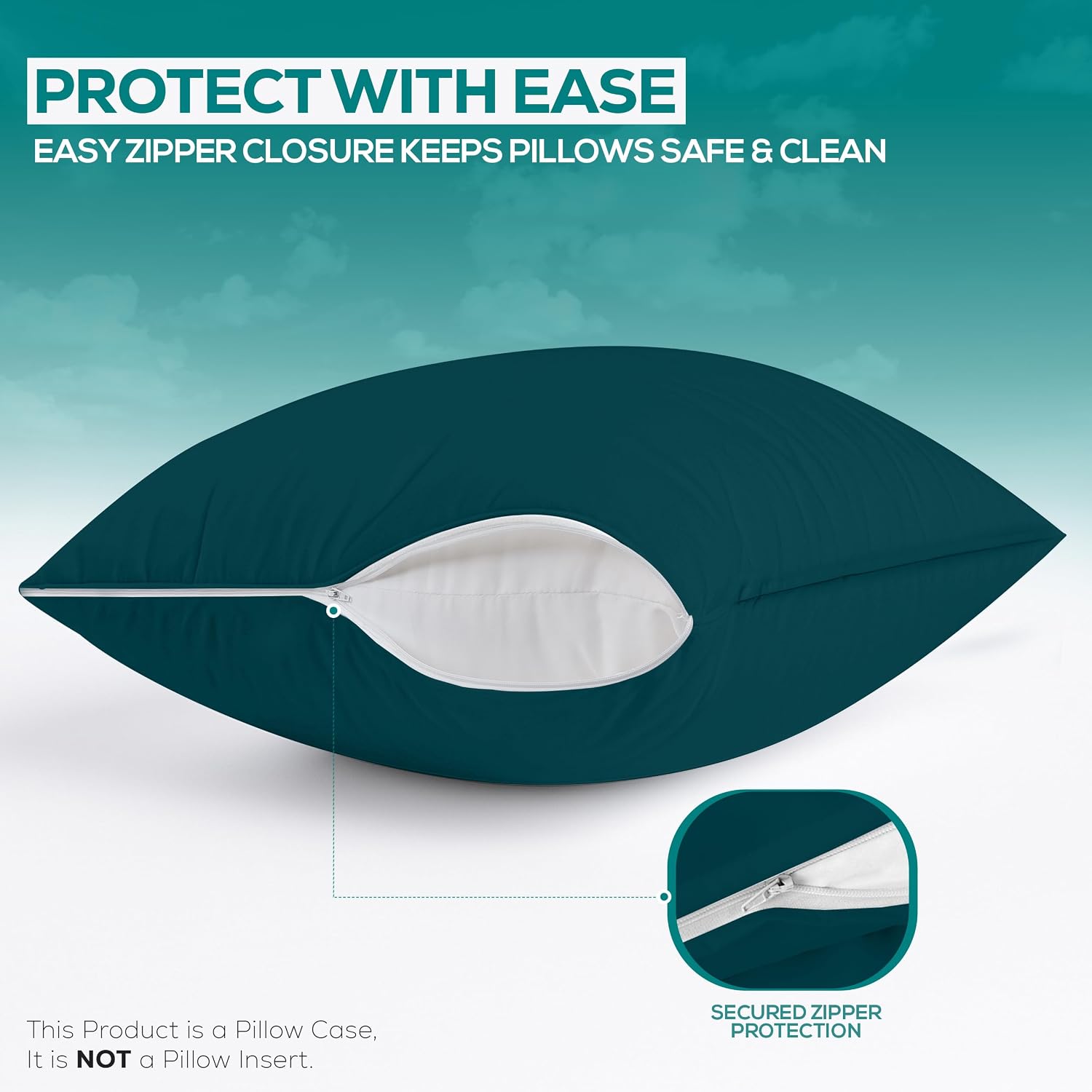 Utopiabedding Utopia Bedding 100% Waterproof Pillow Protectors with Zipper Standard Size (Set of 2), Bed Bug and Dust Mite Proof Zippered P…