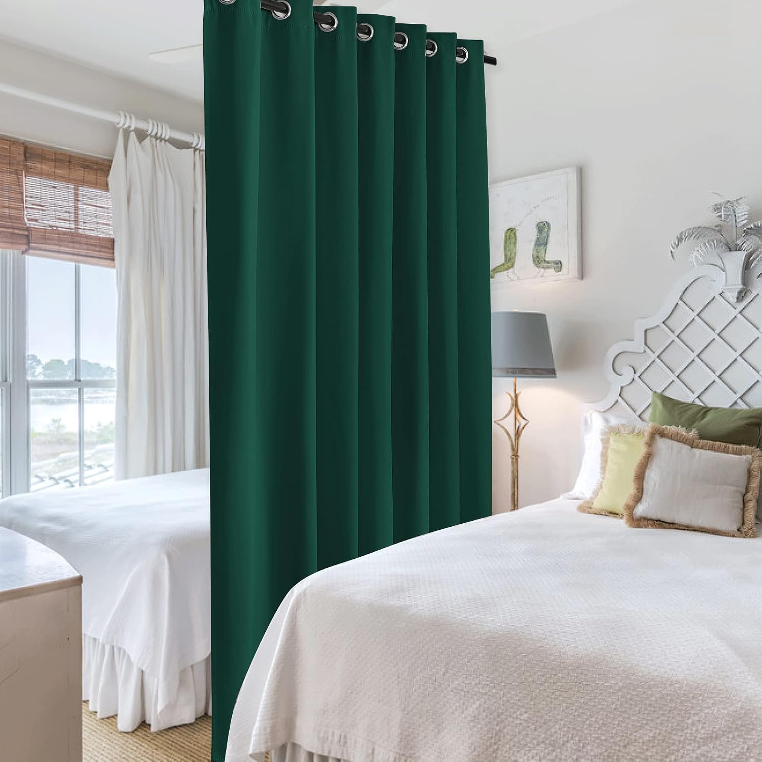 Rybhome RYB HOME Partition Room Dividers - Light Block Thermal Insulated Seperating Curtains Soundproof for Spare Bedroom Loft Home Office…