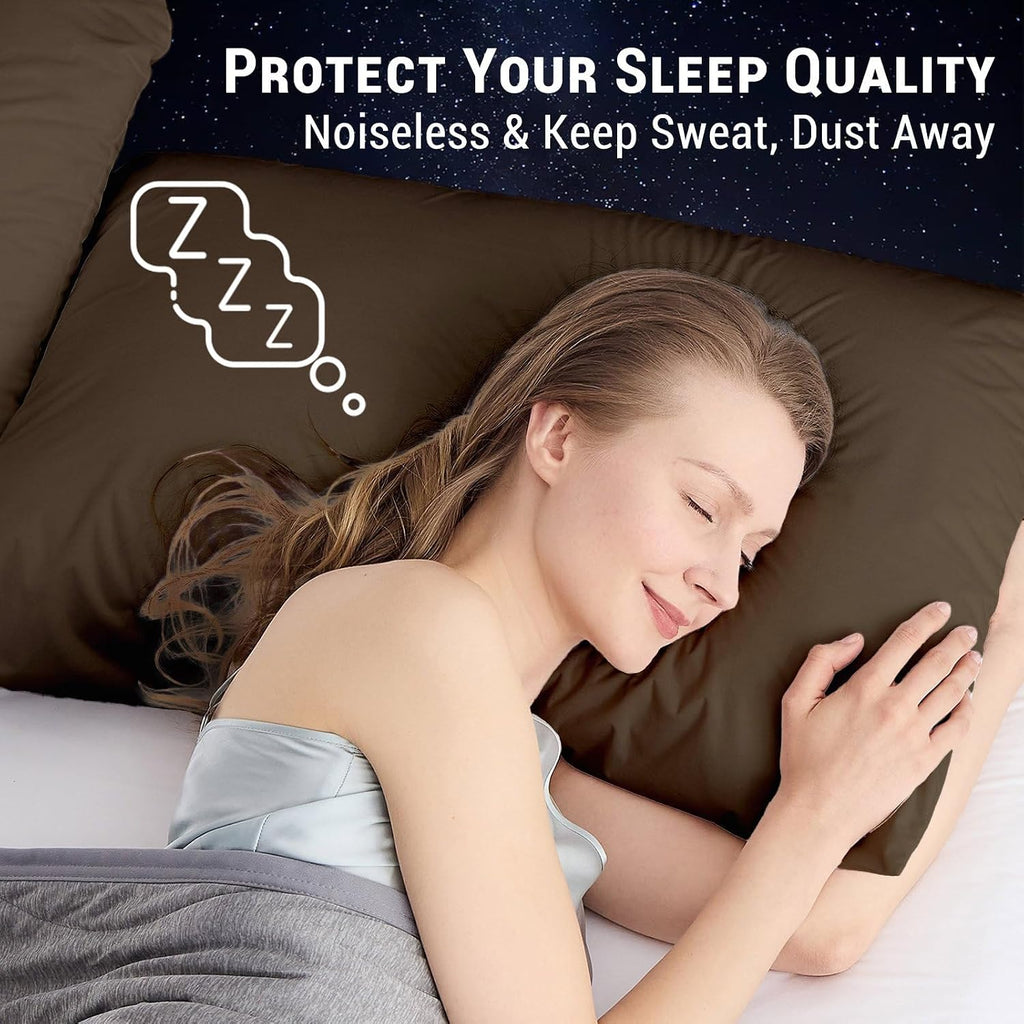 Gogreen Bamboo Rayon Waterproof Pillow Protector, Breathable Pillow Cover, Cooling Pillow Case Protector with Zipper, Super Soft Pillow Cas…