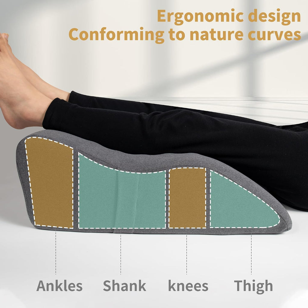 itcozy Leg Elevation Pillow with Soft Memory Foam, Wedge Pillow for Reading, Rest, Surgery, Relieves Back, Swelling, Hip, Knee Pain and…