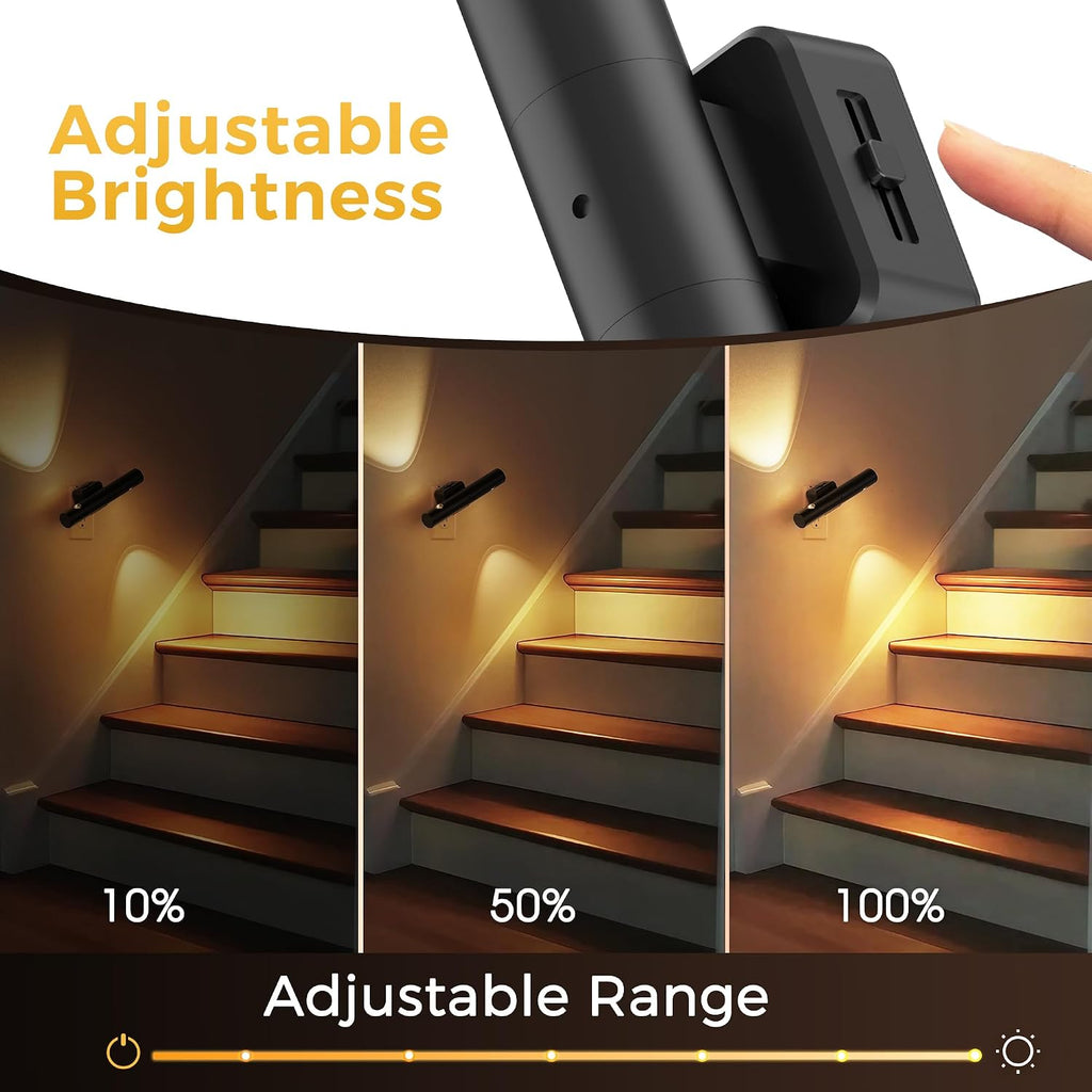 L LOHAS LED Night Light, Night Lights Plug into Wall, Auto Light Sensor 180° Rotating[2-Pack], Brightness Adjustable 0-100Lm, Soft White…