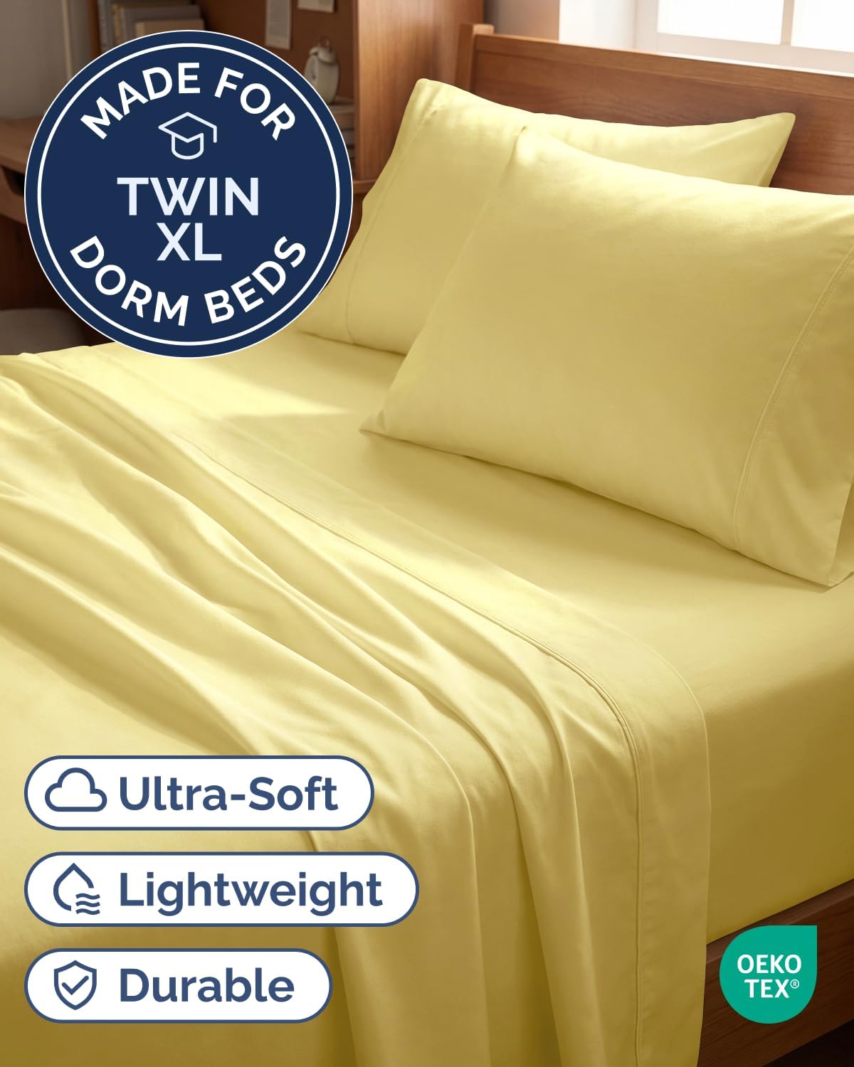 Twin XL 4 Piece Sheet Set - Comfy, Breathable & Cooling - Hotel Luxury Bedding for Women, Men, Kids, Teens & Children - 1 Flat & 1 Fitted…