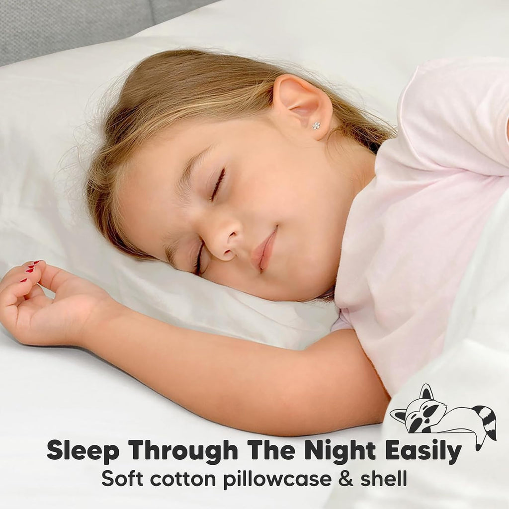 Toddler Pillow with Pillowcase - 13x18 My Little Dreamy Kids Travel Bed Pillows for Sleeping, Organic Cotton Small Pillowcase, Soft &…