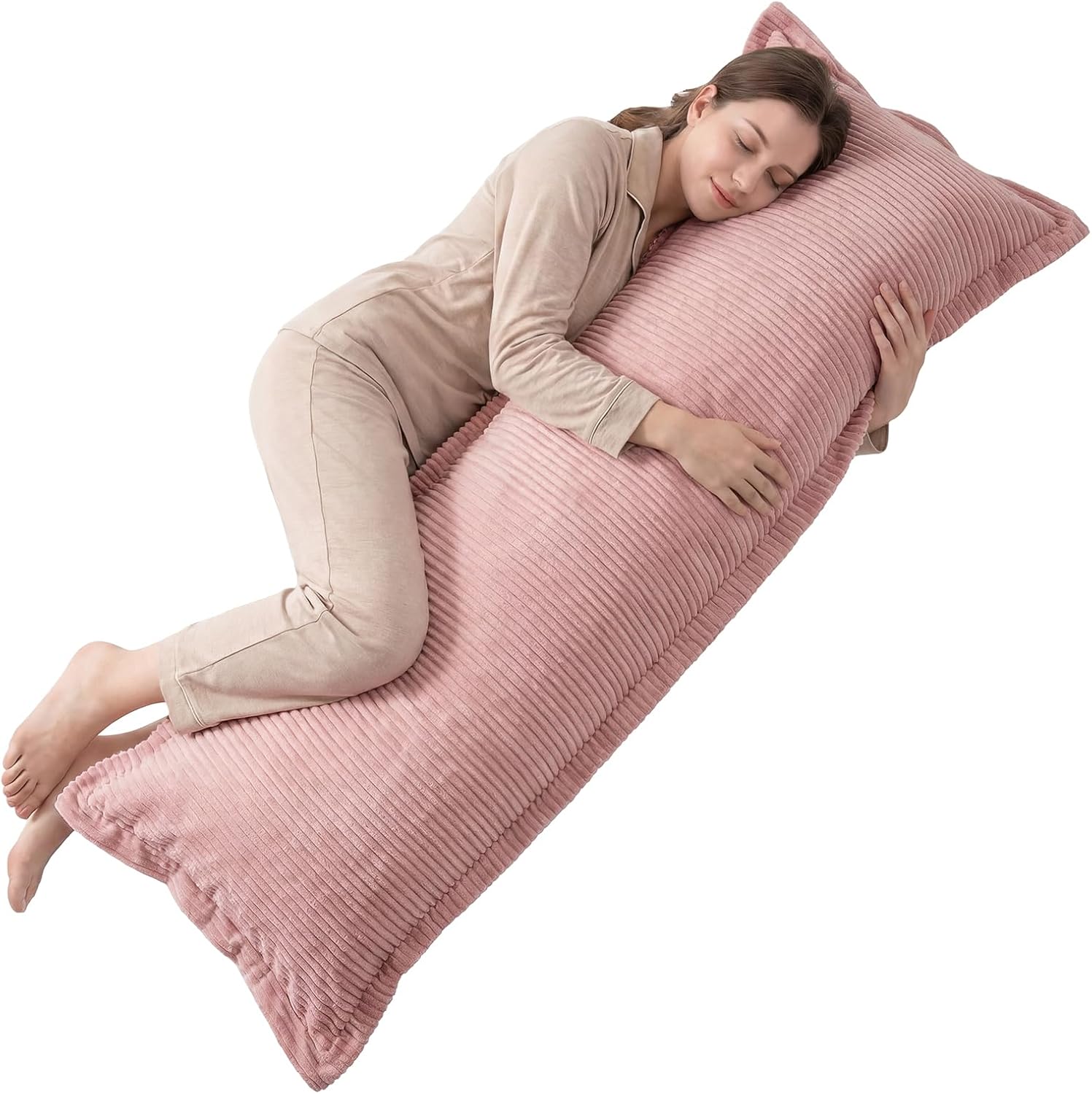 1 MIDDLE ONE Body Pillow, Memory Foam Body Pillows for Adults Sleeping, Long Pillow for Bed, Large Full Body Pillow for Side Sleeper with…