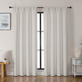 Gwine Light Beige Light Filtering Curtains for Living Room 72 inches Long, Noise Reducing Room Darkening Window Treatment Curtains for…