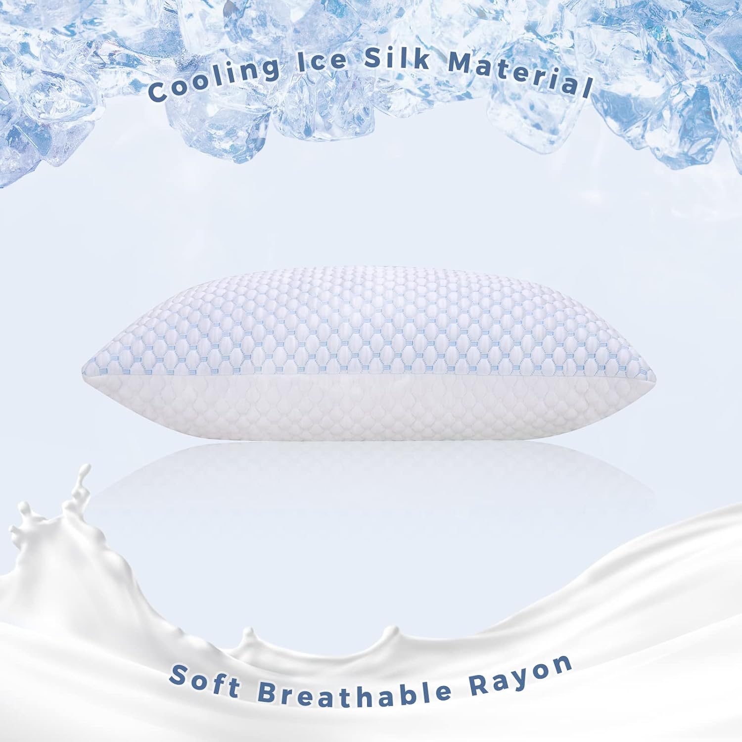 OSBED Adjustable Cooling Shredded Memory Foam Pillows King Size Set of 4 - Temperature-Regulating for Hot Sleepers with Dual Airflow…