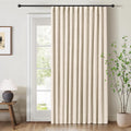 INOVADAY 100% Blackout Curtains for Bedroom, Black Out Curtains 108 Inch Long, Clip Rings Linen Blackout Drapes, Thermal Insulated Room…