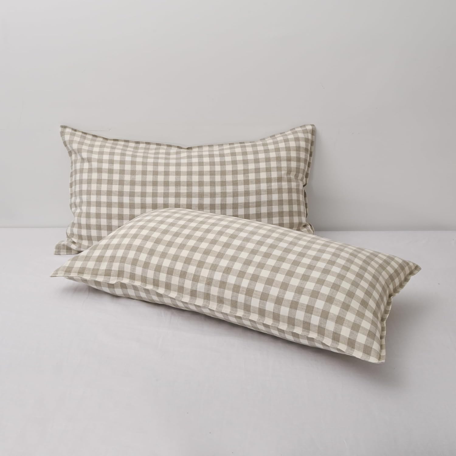 Chuffed 100% French Linen Pillow Cases King Size Set of 2, Stone Washed Flax Pillow Covers with Zipper Closure - Breathable & Cooling for H…