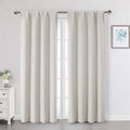 WelvetBLK Natural Light Filtering Curtains for Bedroom Living Room 72 Inches Long 2 Panels Set, Soft Solid Thermal Insulated Privacy French…