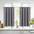 DWCN Blackout Curtains for Living Room Thermal Insulated, Energy Saving & Noise Reducing Bedroom Curtains, Grey, W 52x L 36 Inch, Set of…