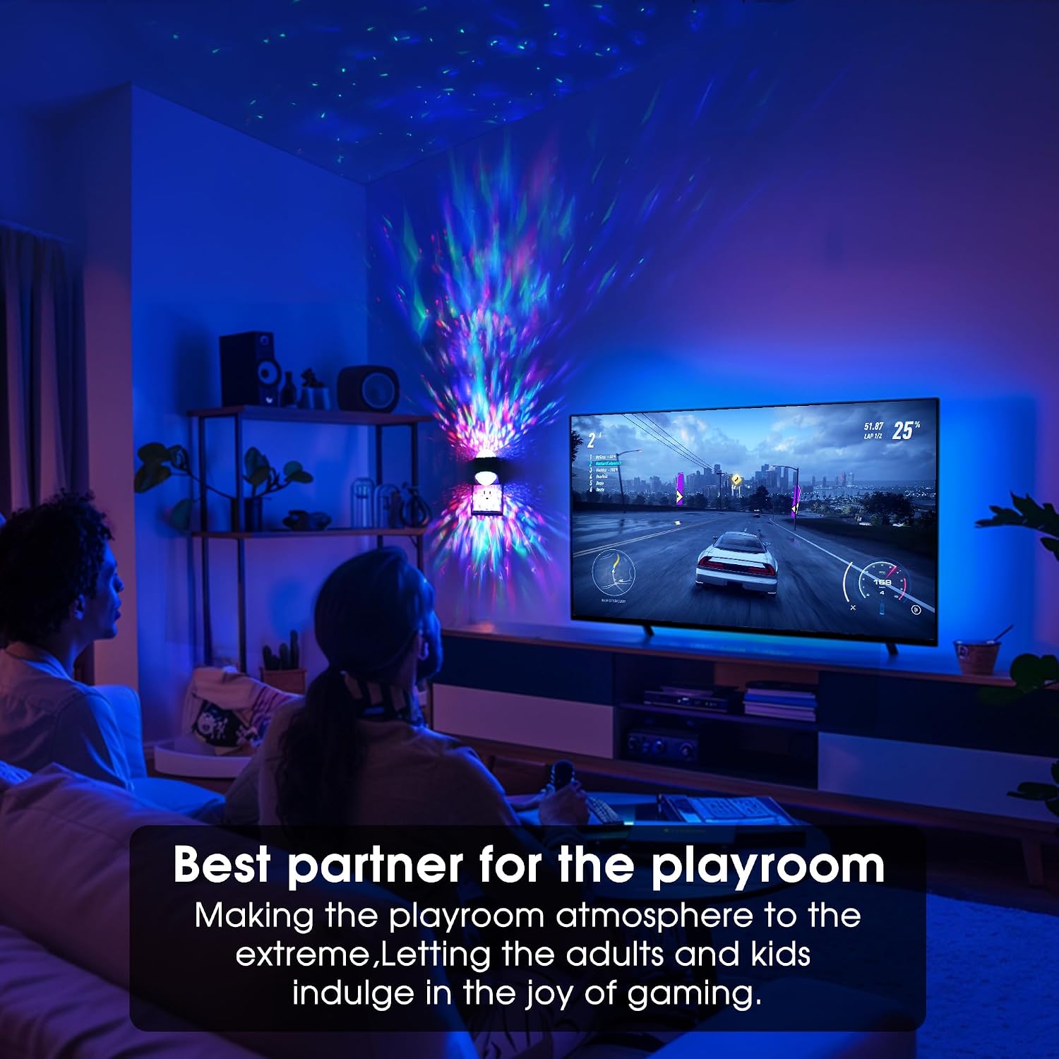 Night Lights Plug into Wall, Star Projector for Bedroom [2 Pack] Night Light Projector for Kids, 9-Color RGB Galaxy Nightlight with Dusk…